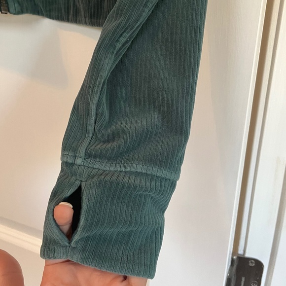 Lululemon Scuba Track Jacket Velvet Cord - Storm Teal - Size 8 - Picture 8 of 12
